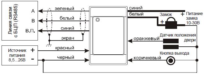 Схема подключения "УСК-02С" (ver 2.00)